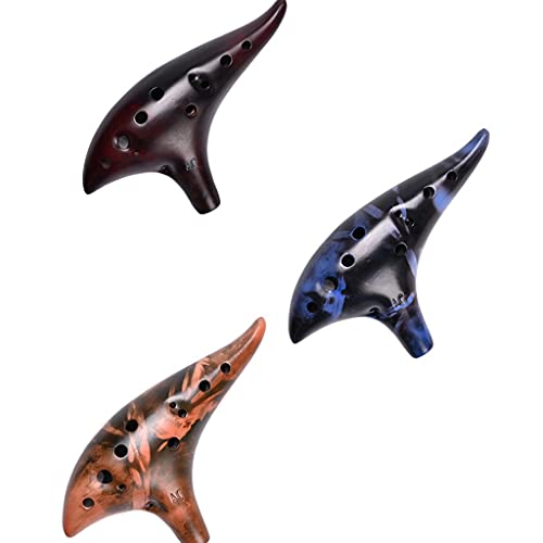 Ocarinas Alto C De 12 Hoyos, Instrumento Musical Ahumado Que Toca Profesionalmente, Principiantes Que Tocan Un Instrumento Musical (Color : C)