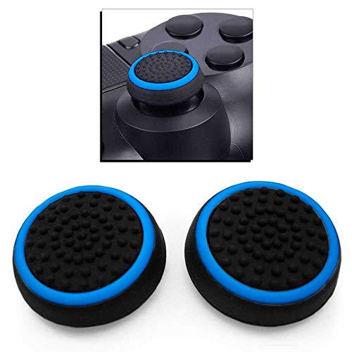 OcioDual 2x Funda de Goma Azul Compatible con Joystick Mando PS4/FAT/Slim/Pro Xbox One Eje L3 R3 Gomas