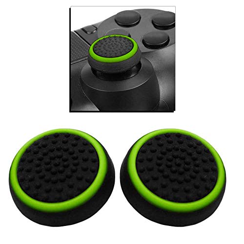 OcioDual 2X Funda de Goma Verde Compatible con Joystick Mando PS4/FAT/Slim/Pro Xbox One Eje L3 R3 Gomas