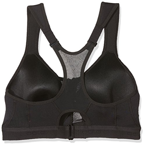 Odlo Bra Double High – Sujetador Deportivo, Mujer, Sports Bra Double High, Black - Beetroot Purple, 75