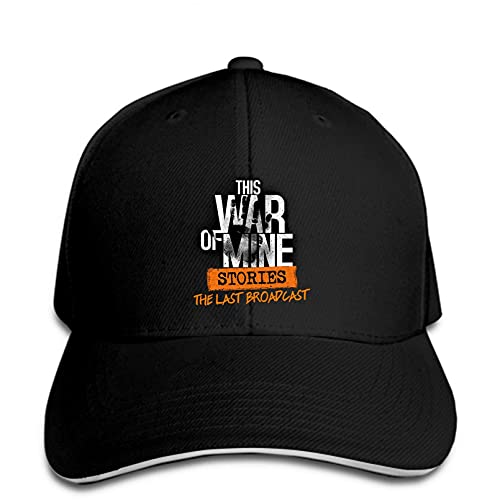 OEWFM Gorra béisbol Que Imprime Capa Intermedia Blanca del Borde Negro Gorra béisbol para Hombre This War Mine Stories Última transmisión Gorra Snapback Sombrero Mujer en Pico