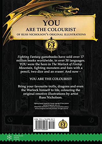 Official Fighting Fantasy Colouring Book 1: The Warlock of Firetop Mountain (The Official Fighting Fantasy Colouring Books)