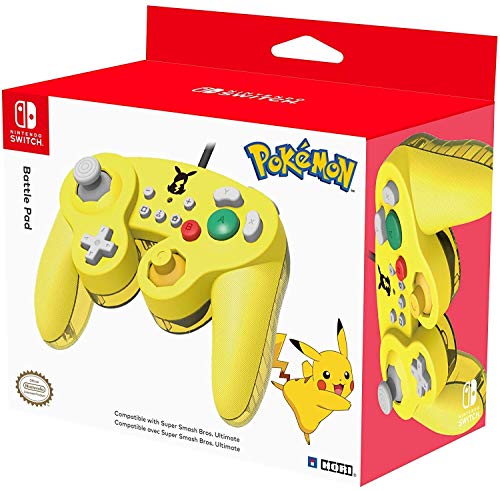 Official Nintendo Licensed Smash Bros Gamecube Style Controller for Nintendo Switch Pikachu Version - Nintendo Switch [Importación inglesa]