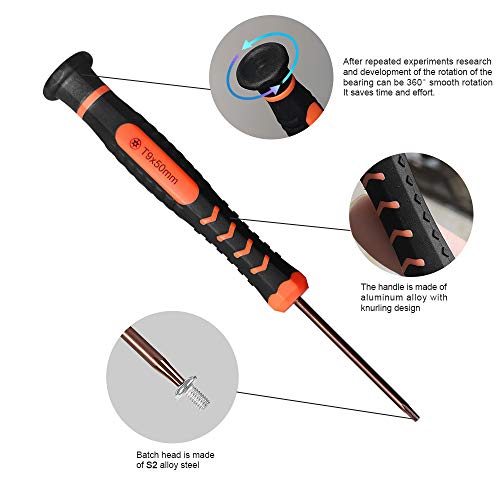 oGoDeal - Destornillador Torx de seguridad TR9 T9 T9H para la reparación de PS4, Xbox One y Xbox One X