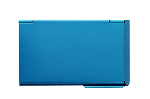 Ögon Smart Wallets - Tarjetero de Visita de Aluminio One Touch - Capacidad 15 Tarjetas - Azul