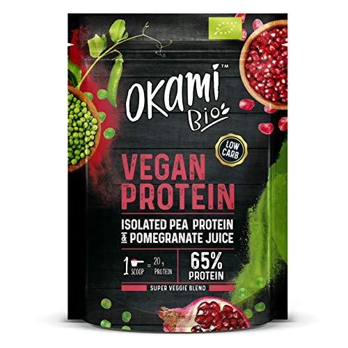 Okami Bio | Proteina De Guisante Con Granada Bio | Proteína Vegana | Aporta Aminoácidos Esenciales | 500gr.