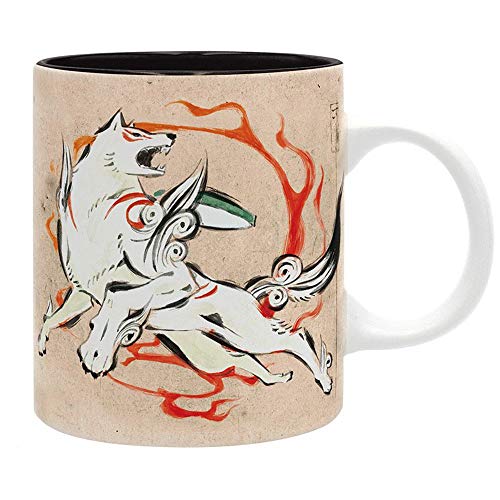 Okami - Taza - Amaterasu - Taza de café - Logo - Mug - Cerámica - Caja de regalo