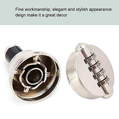 Okuyonic Cerradura De Contraseña De Vino, Cerradura De Tapón De Botella Durable 4 Dígitos Cerradura De Combinación De Vino Portátil Práctico para La Conservación De Vino para Pub