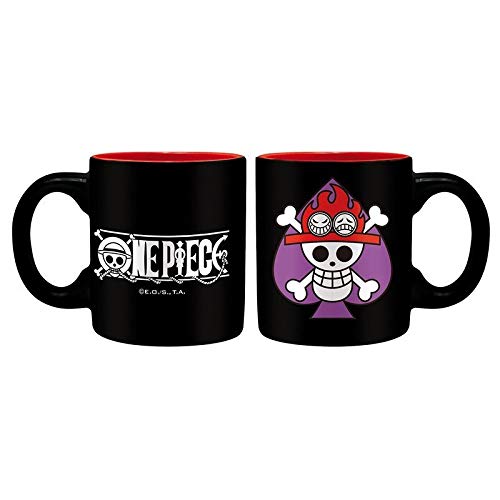 One Piece Ace & Trafalgar - Juego de tazas pequeñas (cerámica, capacidad: aprox. 110 ml..