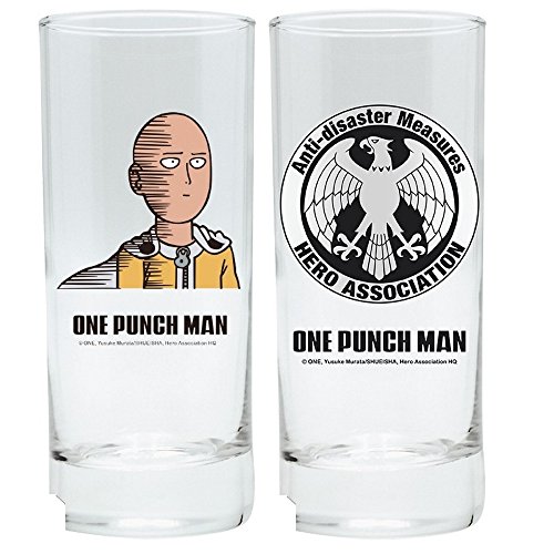One Punch Man – Juego de 2 vasos – Saitama & Hero Association – Logo