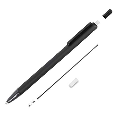 Online 21624/3D Flash Black - Portaminas (metal, extrafino, 0,5 mm, 1 unidad), color negro