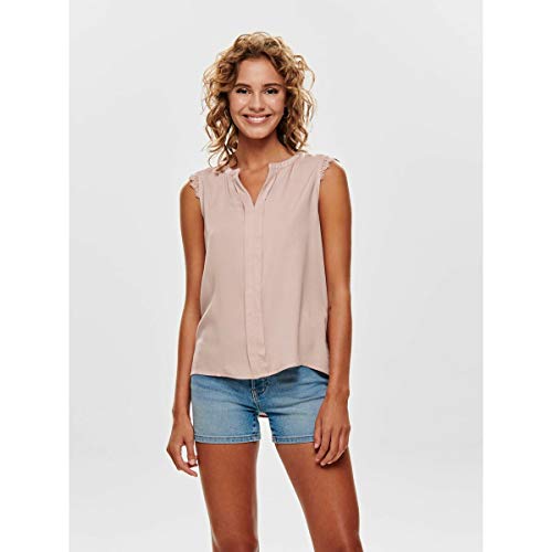 ONLY ONLKIMMI S/L TOP WVN NOOS, Tops S / L De las mujeres, Adobe Rose, 46