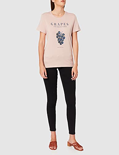 Only ONLKITA Life REG S/S Top Box JRS Camiseta, Adobe Rose/Print: Grapes, M para Mujer