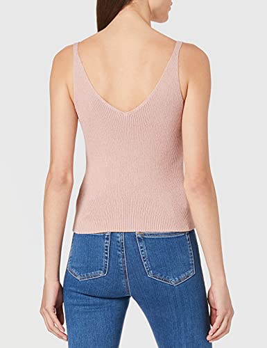 Only Onllina S/L Top Knt Noos Camiseta sin Mangas, Adobe Rose/Detalles: w. Melange, Mujer