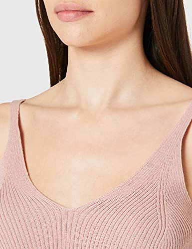 Only Onllina S/L Top Knt Noos Camiseta sin Mangas, Adobe Rose/Detalles: w. Melange, Mujer