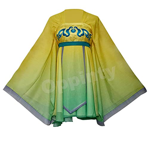 Oppinty Juego de anime Honor of Kings Cai Wenji Disfraces de cosplay de piel original Traje de vestido de Halloween XL Amarillo