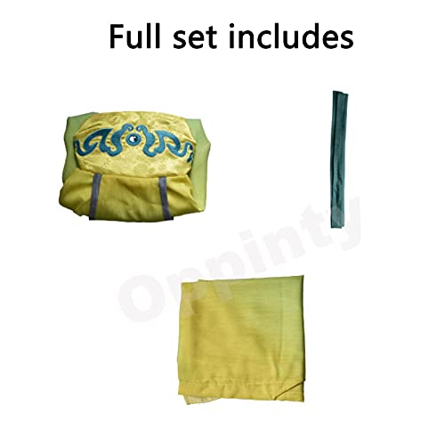 Oppinty Juego de anime Honor of Kings Cai Wenji Disfraces de cosplay de piel original Traje de vestido de Halloween XL Amarillo