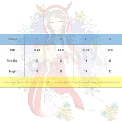 Oppinty Juego de anime Honor of Kings Diao Chan Christmas Love Song skin cosplay disfraces traje de Navidad S rojo