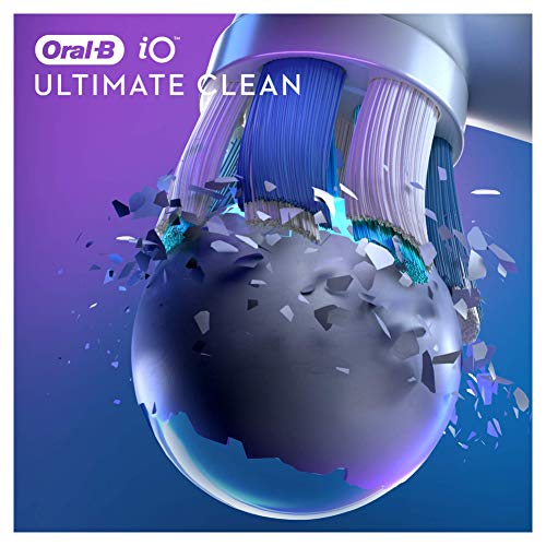 Oral-B iO Ultimate Clean Recambios Cepillo de Dientes Eléctrico, Pack de 4 Cabezales, Blanco - Originales, (Tamaño Buzón)