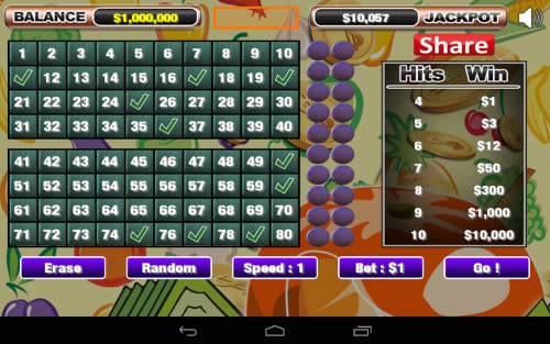 Orange Fruits Keno Game HD