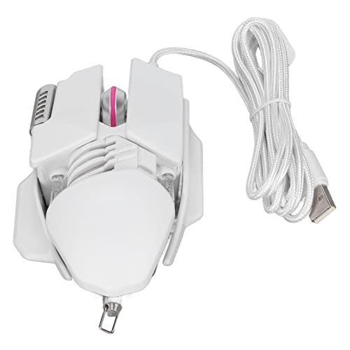 Ordenador Portátil Ratón USB Ratones para Juegos con Cable Efecto De Iluminación Refrigerado por Agua Ajuste Telescópico Programación Macro Ratón RGB para Reproductor De Juegos para Windows
