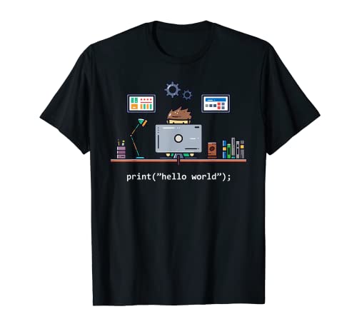 Ordenador Science Programmers Print Hello World Camiseta