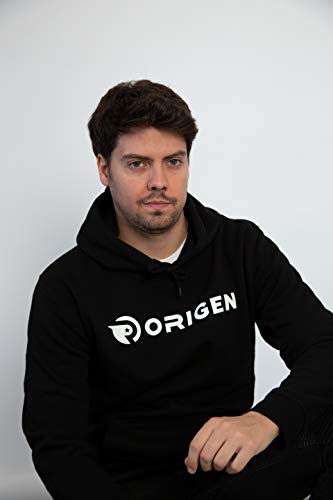 Origen Text Sudadera con Capucha, Negro (Negro Negro), XXL para Hombre