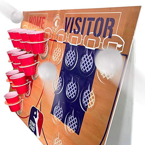 Original Official Dunk Pong | Basketball Version Beer Pong | Premium Quality | Hard Panel / Foldable / transportable for 20 Red & Blue Cups | Drinking Game | Party Game | OriginalCup®