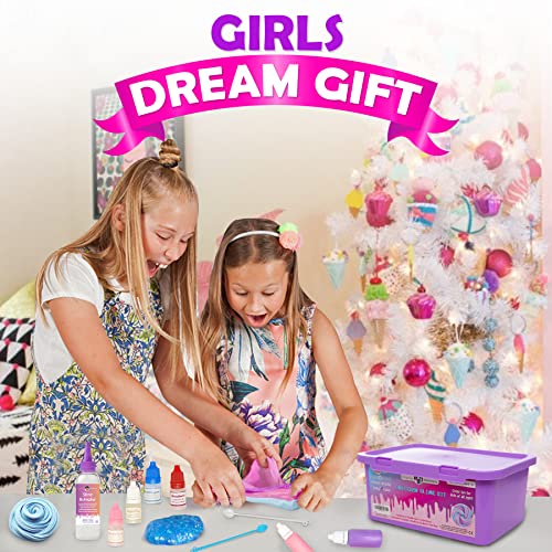 Original Stationery Unicorn Slime Kit suministros para niñas que hacen limo [todo en una caja] Los niños pueden hacer unicornio, purpurina, nube esponjosa, masilla de flotación, rosa