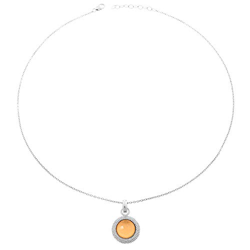 ORPHELIA Mujer Plata Esterlina 925/1000 Plata Redonda Vidrio Juego de Joyas SET-6041/1