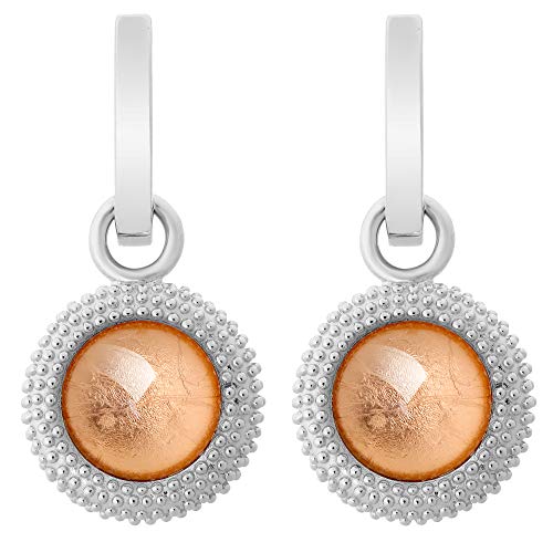 ORPHELIA Mujer Plata Esterlina 925/1000 Plata Redonda Vidrio Juego de Joyas SET-6041/1