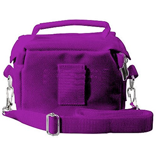 Orzly® - Funda para Sony PSP (GO/VITA/1000/2000/3000) - Funda para Consola, Juegos y Accessarios Bolso Incluye: Correa para el Hombro Ajustable + Llevan la Manija + Fijación a un Cinturón - PÚRPURA