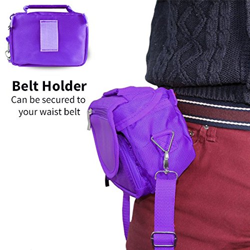 Orzly® - Funda para Sony PSP (GO/VITA/1000/2000/3000) - Funda para Consola, Juegos y Accessarios Bolso Incluye: Correa para el Hombro Ajustable + Llevan la Manija + Fijación a un Cinturón - PÚRPURA