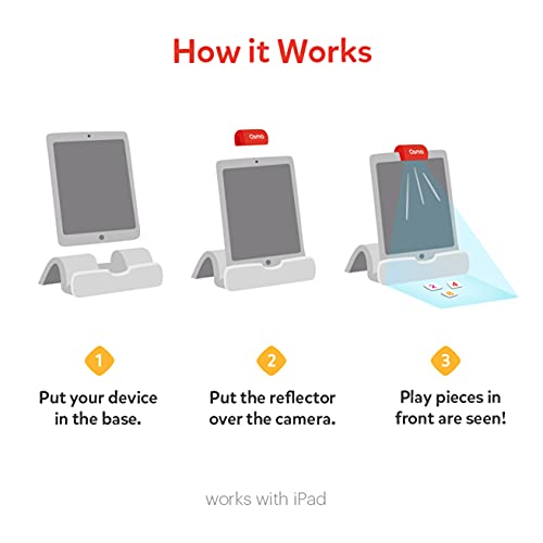 Osmo 901-00014 Starter Kit (Nueva versión) para iPad-Edades 5-10-Dibujo Creativo y resolución de Problemas/Física temprana-Base Stem incluida (Tangible Play, Inc