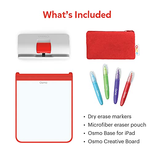 Osmo 901-00014 Starter Kit (Nueva versión) para iPad-Edades 5-10-Dibujo Creativo y resolución de Problemas/Física temprana-Base Stem incluida (Tangible Play, Inc