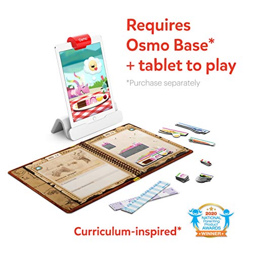 Osmo Math Wizard Secrets of The Dragons para iPad y Fire Tablet – Edades 6 – 8 – Medición y estimación – Base Inspirada en el currículo requerida (902-00024)