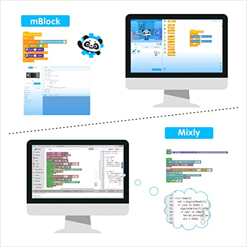 OSOYOO Graphical Programming Robot Car Starter Kit for Arduino Uno | Remote Controlled Stem Mechanical Motorized Robotics for Building Learning How to Code | Educational Coding for Kids Teens Adults