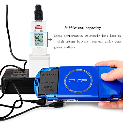 OSTENT Alta Capacidad Calidad Real 1200mAh 3.6V Recargable Batería Paquete Reemplazo Litio Ion para Sony PSP 2000/3000 PSP-S110 Consola