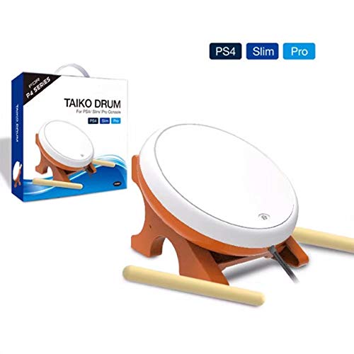 OSTENT Tambor Controlador Baquetas Instrumento Tradicional Japonés para Sony PS4 Slim Pro Taiko No Tatsujin Master Videojuegos