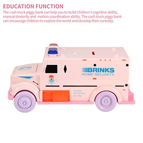 OurLeeme Cash Truck Deposit Box Cash Truck - Caja de ahorro, juegos educativos con contraseña para ahorrar dinero en efectivo, camión Salvadán