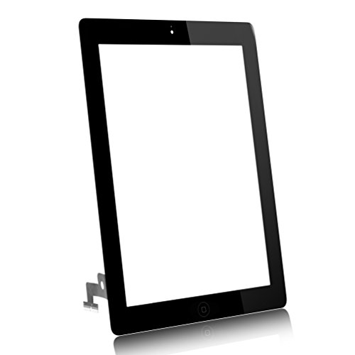 Outils-Dazone® - Pantalla táctil adhesiva completa digitalizadora para iPad Air 2 A1395, A1396, A1397, juego de repuesto con botón Home Chip IC, cable flexible