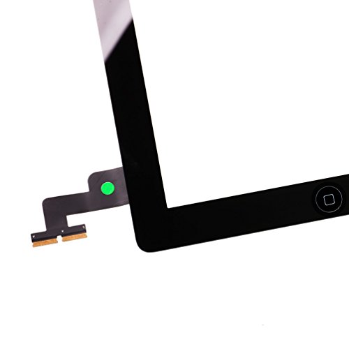 Outils-Dazone® - Pantalla táctil adhesiva completa digitalizadora para iPad Air 2 A1395, A1396, A1397, juego de repuesto con botón Home Chip IC, cable flexible
