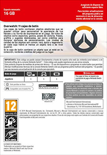 Overwatch 11 Loot Boxes | Nintendo Switch - Código de descarga
