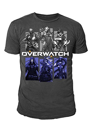 Overwatch - Camiseta premium para hombre - Friends (Antracite) (S-XL) antracita XL