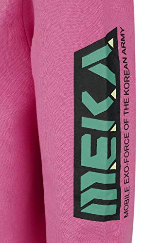 Overwatch Ultimate D.VA Hombre Capucha con Cremallera Rosa M, 100% algodón, Kapuze mit Tunnelzug Regular