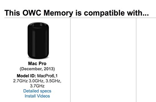 OWC OWC1866D3R9M64 64 GB 1866 MHz DDR3 ECC U-DIMM 240 Pin de Tarjetas de Memoria Interno