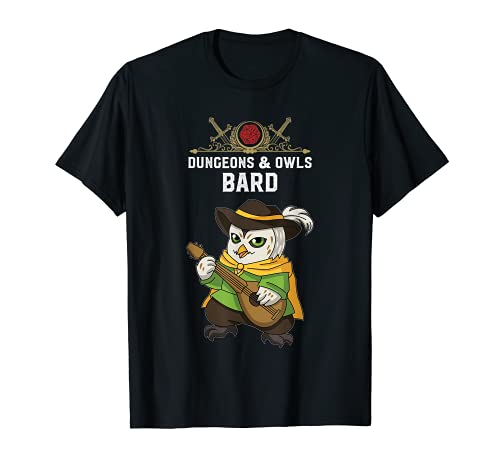 Owl Bard Fantasy D20 Mesa RPG Juego de rol Camiseta