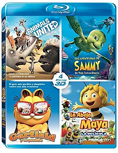 Pack Animales 3D: Las Aventuras De Sammy + Animals United + Maya + Garfield [Blu-ray]