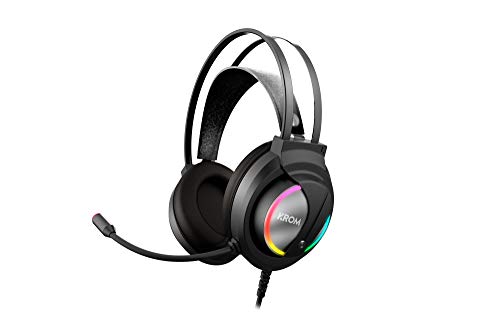 Pack Combo Gaming Krom KRITIC SP -NXKROMKRITICSP- RGB, teclado membrana, raton optico 6400 DPI, auriculares stereo, alfombrilla goma antideslizante, color negro