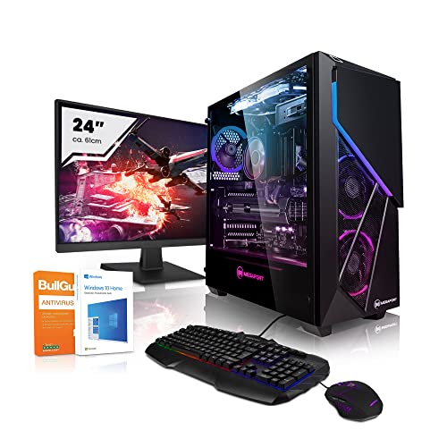 Pack Gaming - Megaport PC AMD Ryzen 5 3600 6x4.20GHz Turbo • 24" Full-HD • Teclado y ratón Gaming • GeForce RTX 3060Ti 8GB • 1TB M.2 SSD • 16GB DDR4 • WLAN • Windows 10